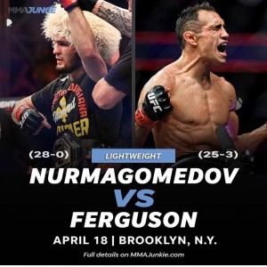 Хабиб Нурмагомедов проведет следующий бой против Тони Фергюсона 18 апреля в Бруклине